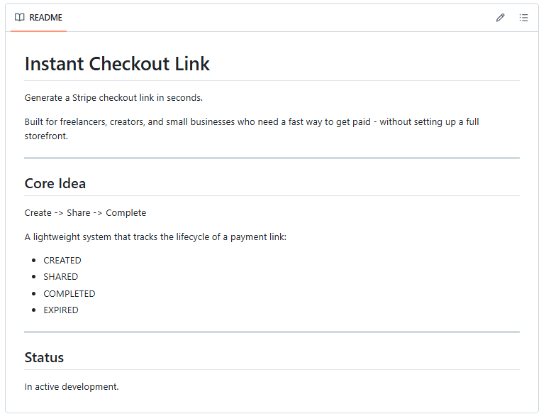 Instant Checkout Link live surface preview